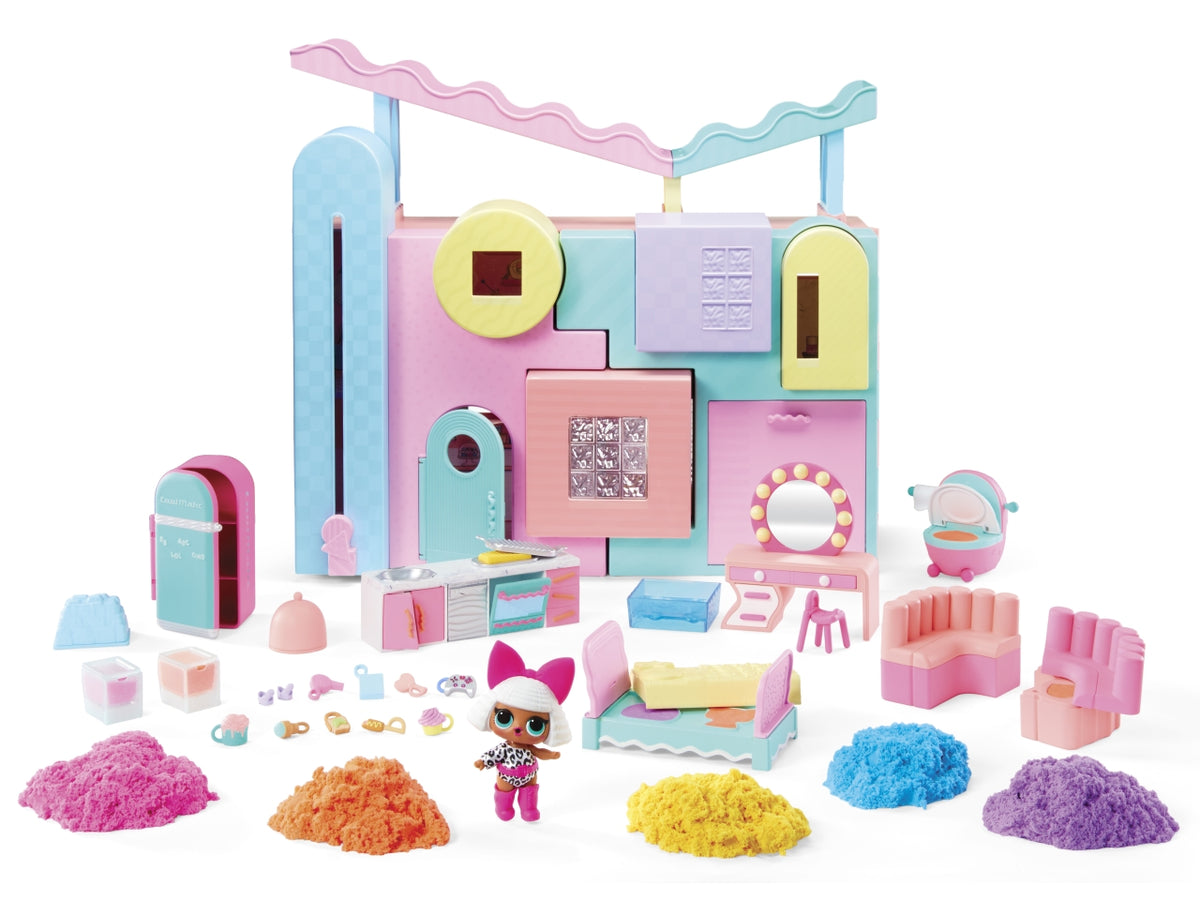 Lol surprise squish sand magic crea acconciatura con sabbia magica $