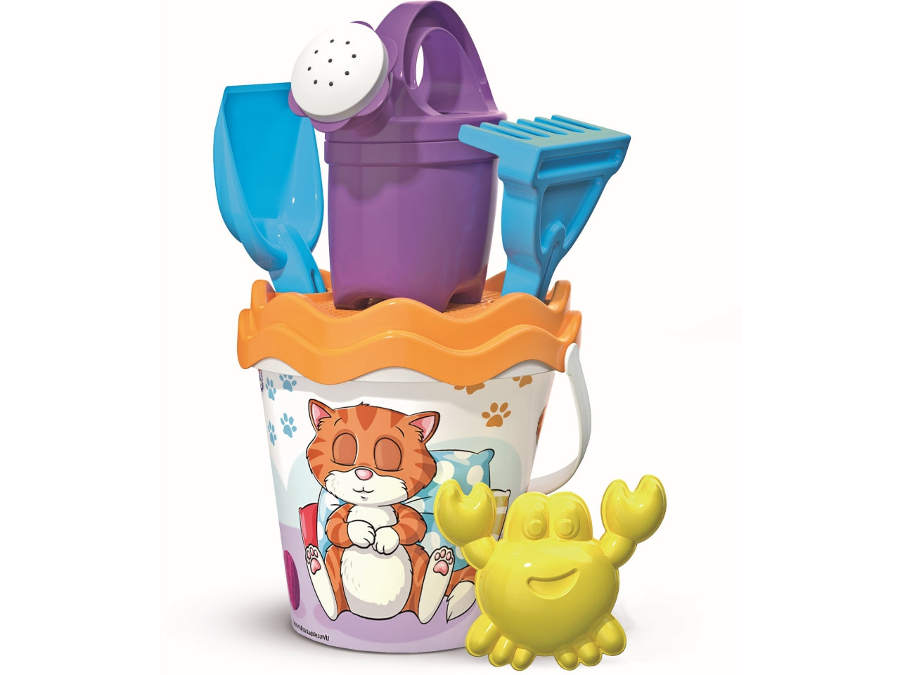 Set mare secchiello funny cat con annaffiatoio