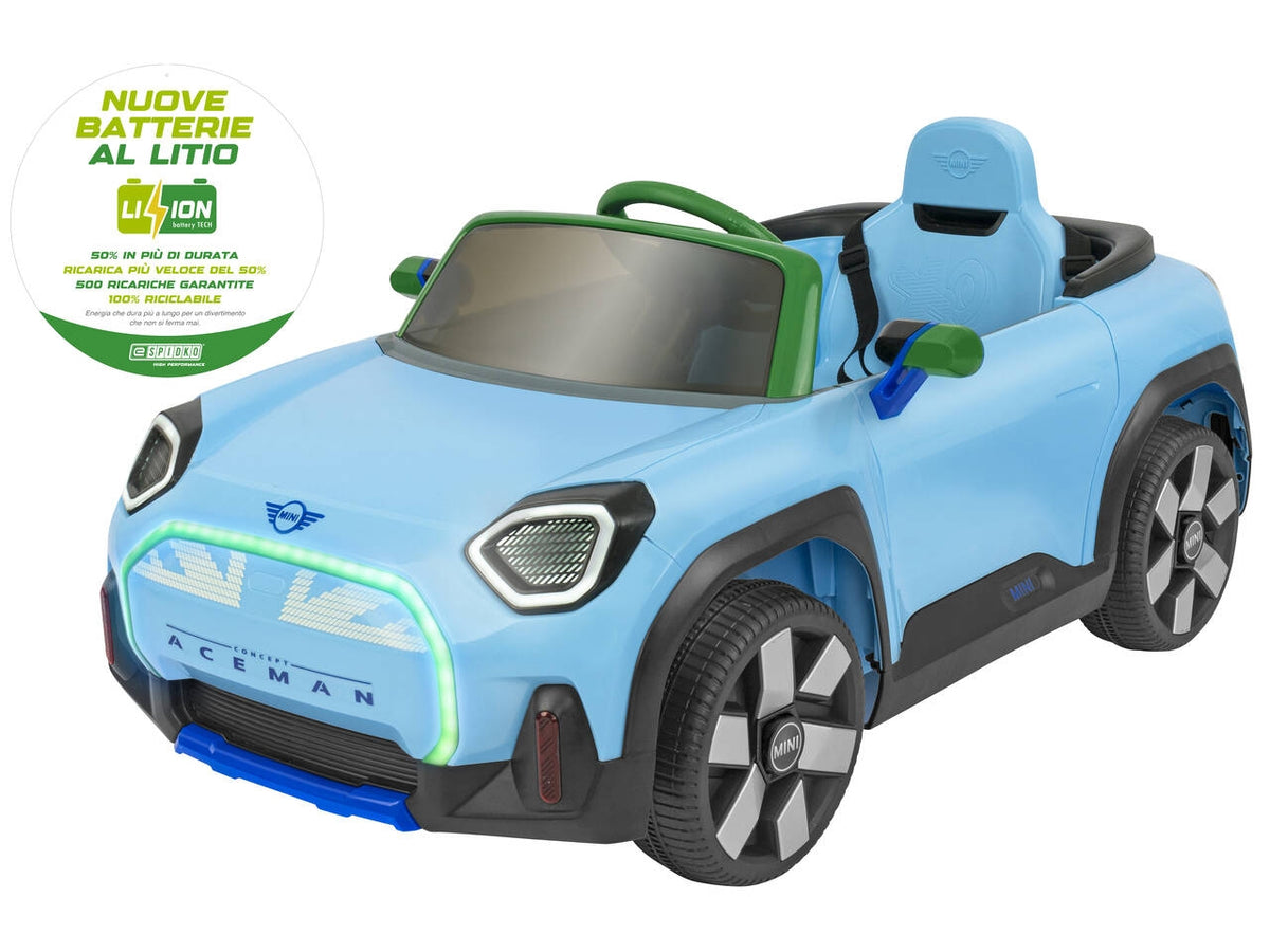 Auto mini aceman 12v 2.4ghz con radiocomando azzurra $