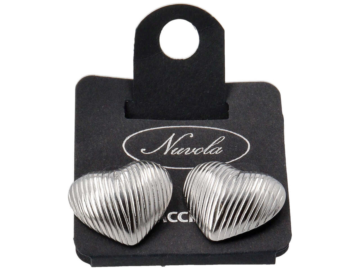 ORECCHINI CUORE 3D INTERNO VUOTO 25MM