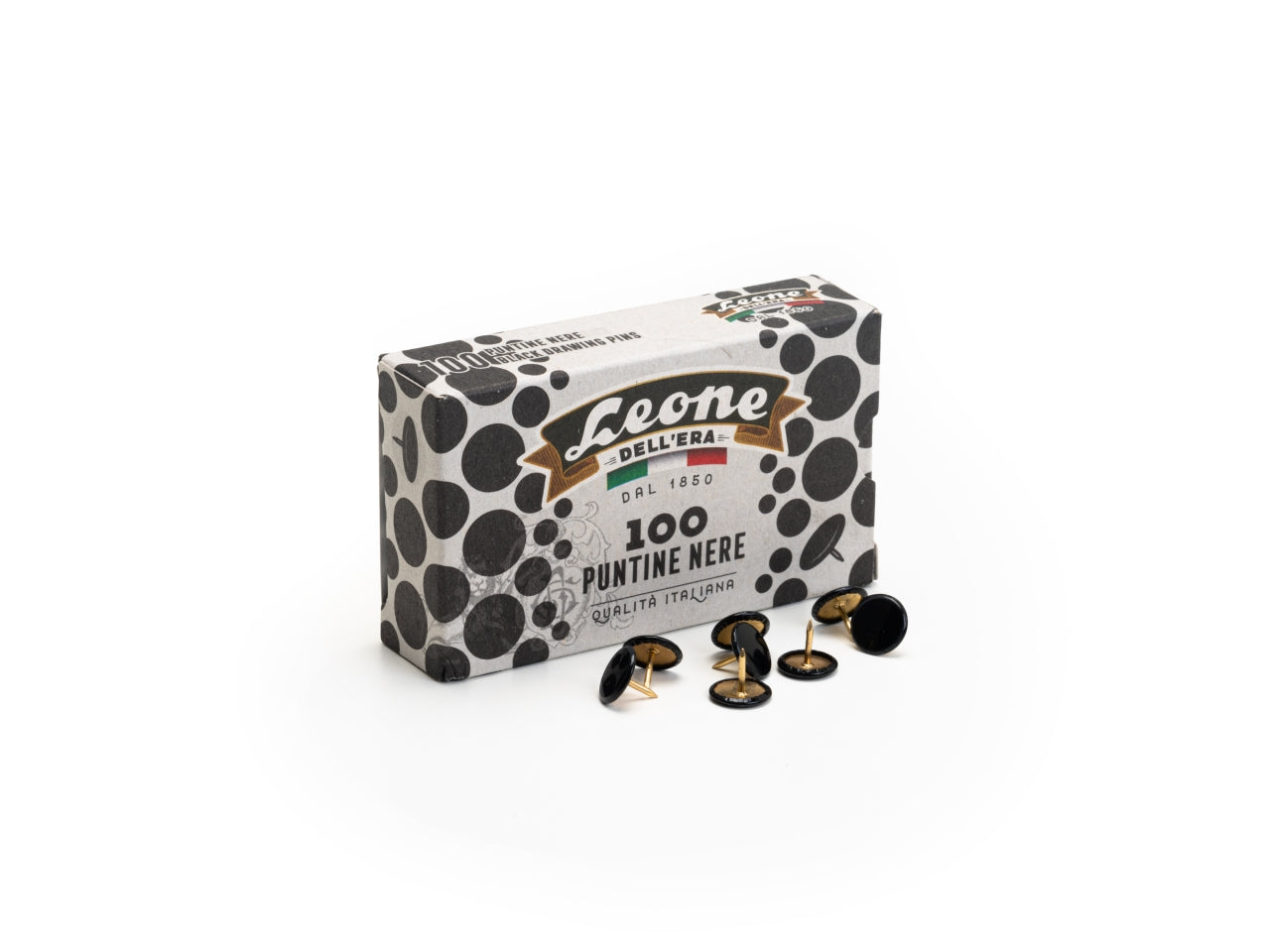PUNTINE LEONE IN SCATOLA DA 100 PEZZI NERO PPC100 6
