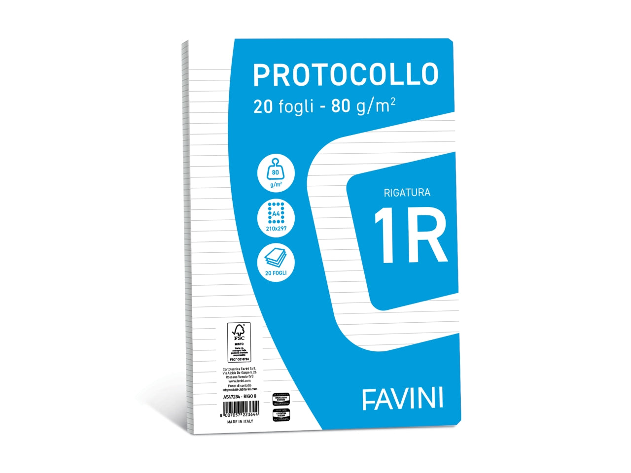 PROTOCOLLO A4 80G 1R 20 PEZZI
