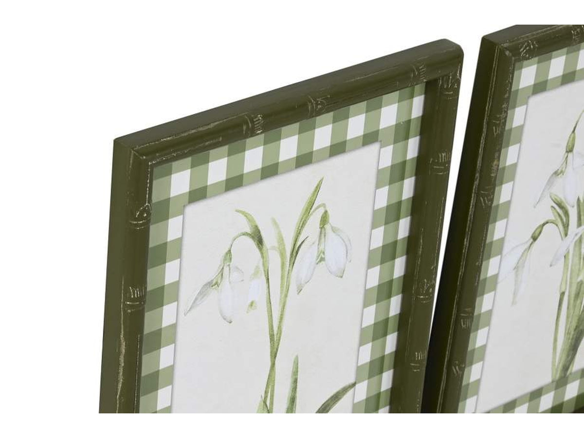 Quadro cristallo abete 30x2,5x40cm soggetto botanico in 4 modelli assortiti