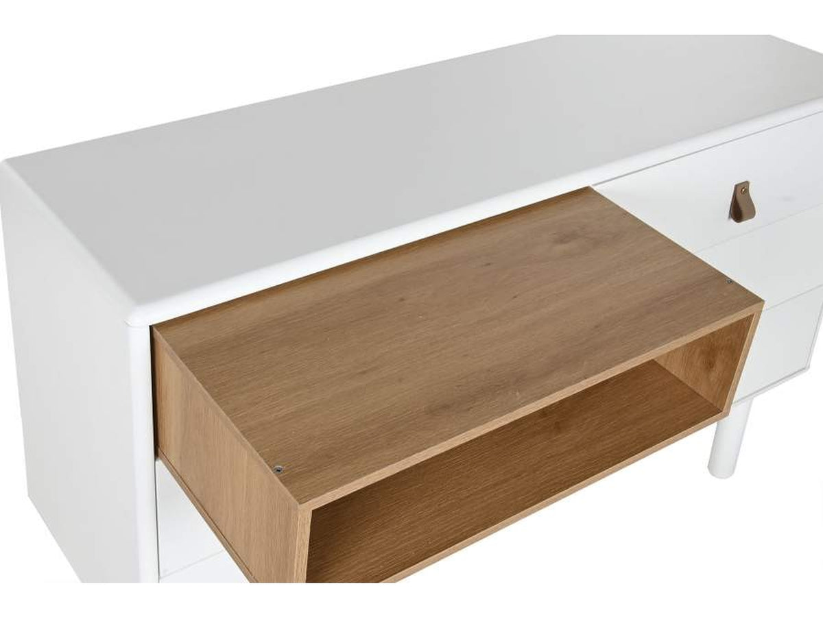 Mobile 5 cassetti 120x40x75cm di colore bianco