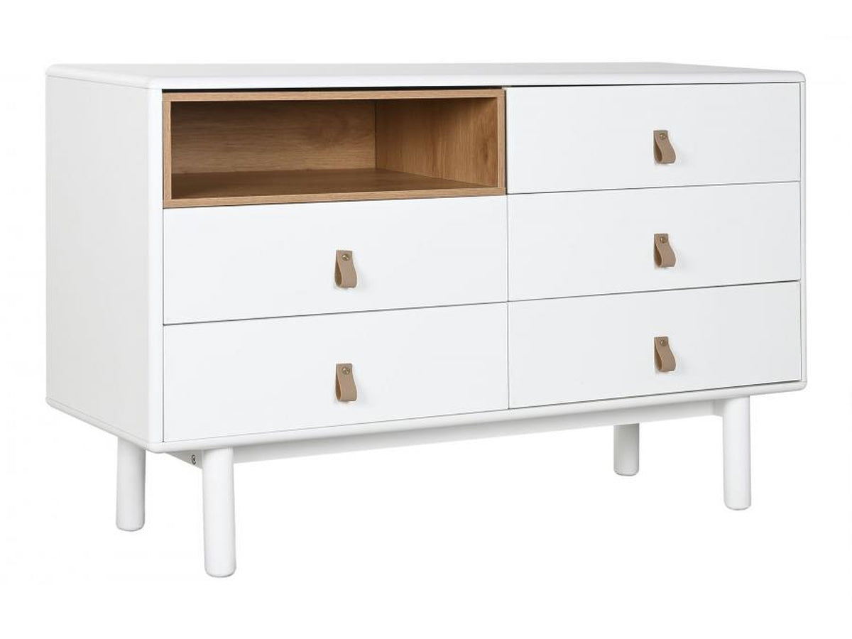 Mobile 5 cassetti 120x40x75cm di colore bianco
