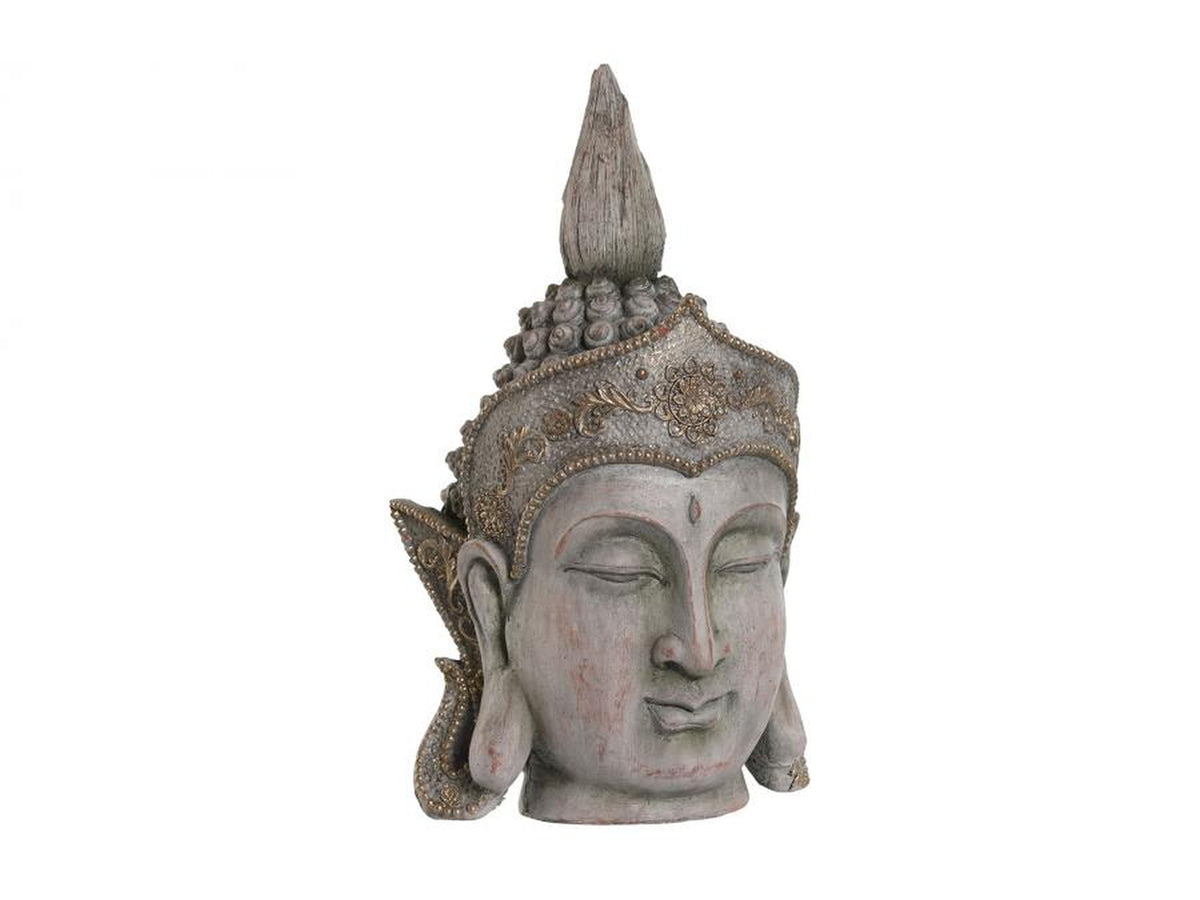 Statua balinese 28x23x46cm in magnesio di colore grigio