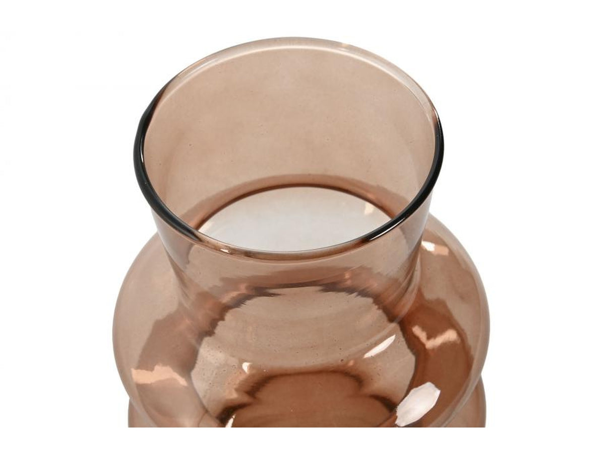 Vaso in cristallo 11,5x11,5x19,5cm di colore arancia