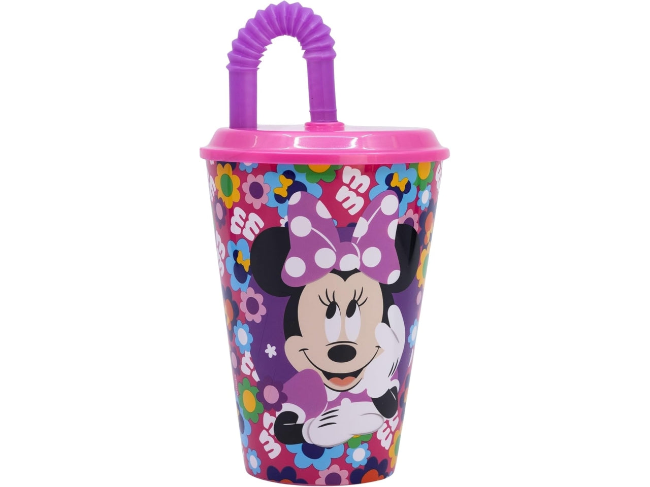 Minnie bicchiere con cannuccia 430ml
