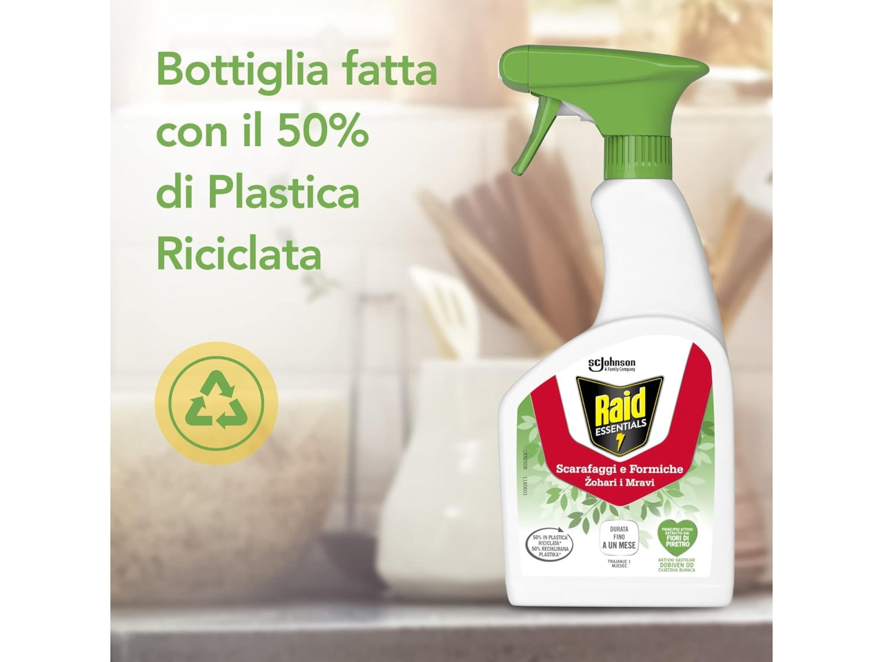 Raid trigger insetticida spray liquido scarafggi e formiche 500ml $
