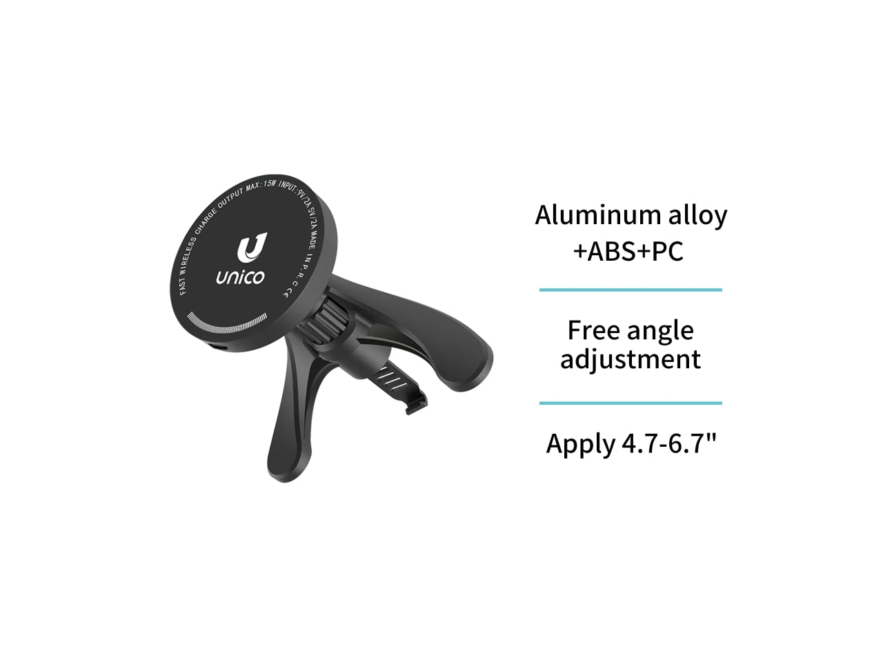 Supporto per auto con ricarica wireless Magsafe Air Vent 15W