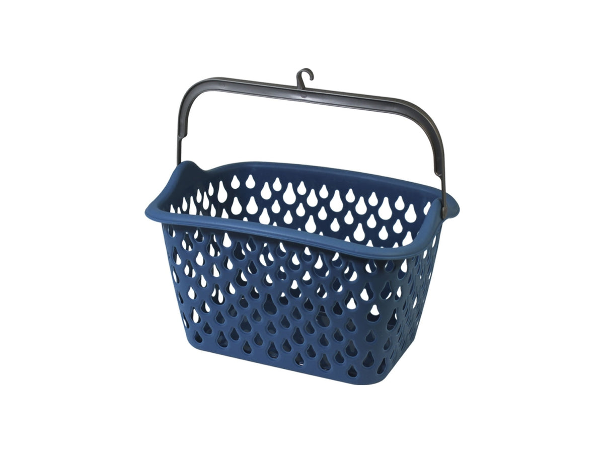Cestino portamollette blu avio con manico