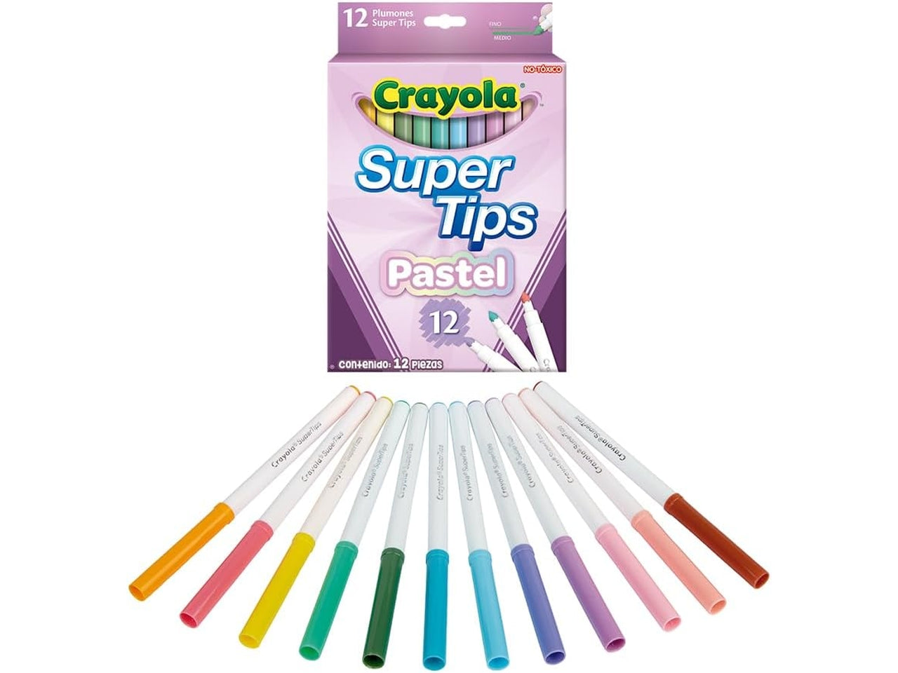 12 Pennarelli Superpunta Lavabili colori pastello