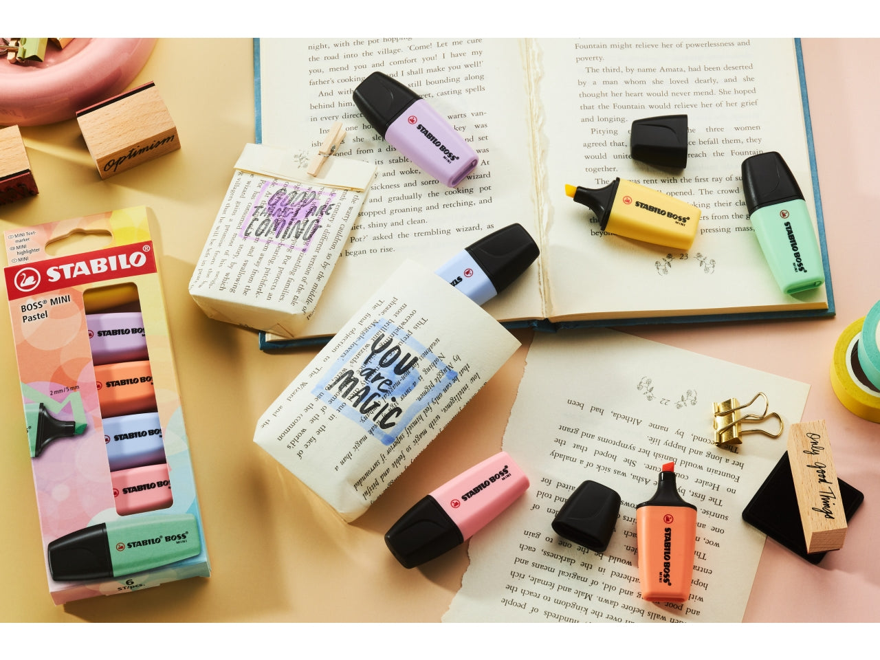 Stabilo evidenziatori Boss mini pastel la confezione contiene 5 pezzi