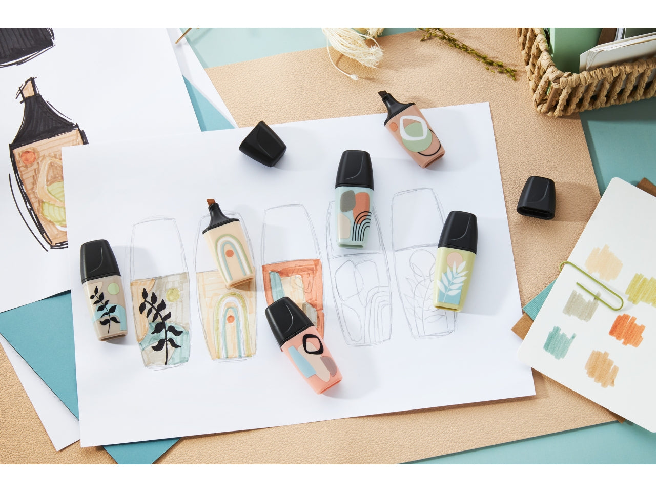 Stabilo boss evidenziatori mini naturevibes astuccio in cartone da 5 colori