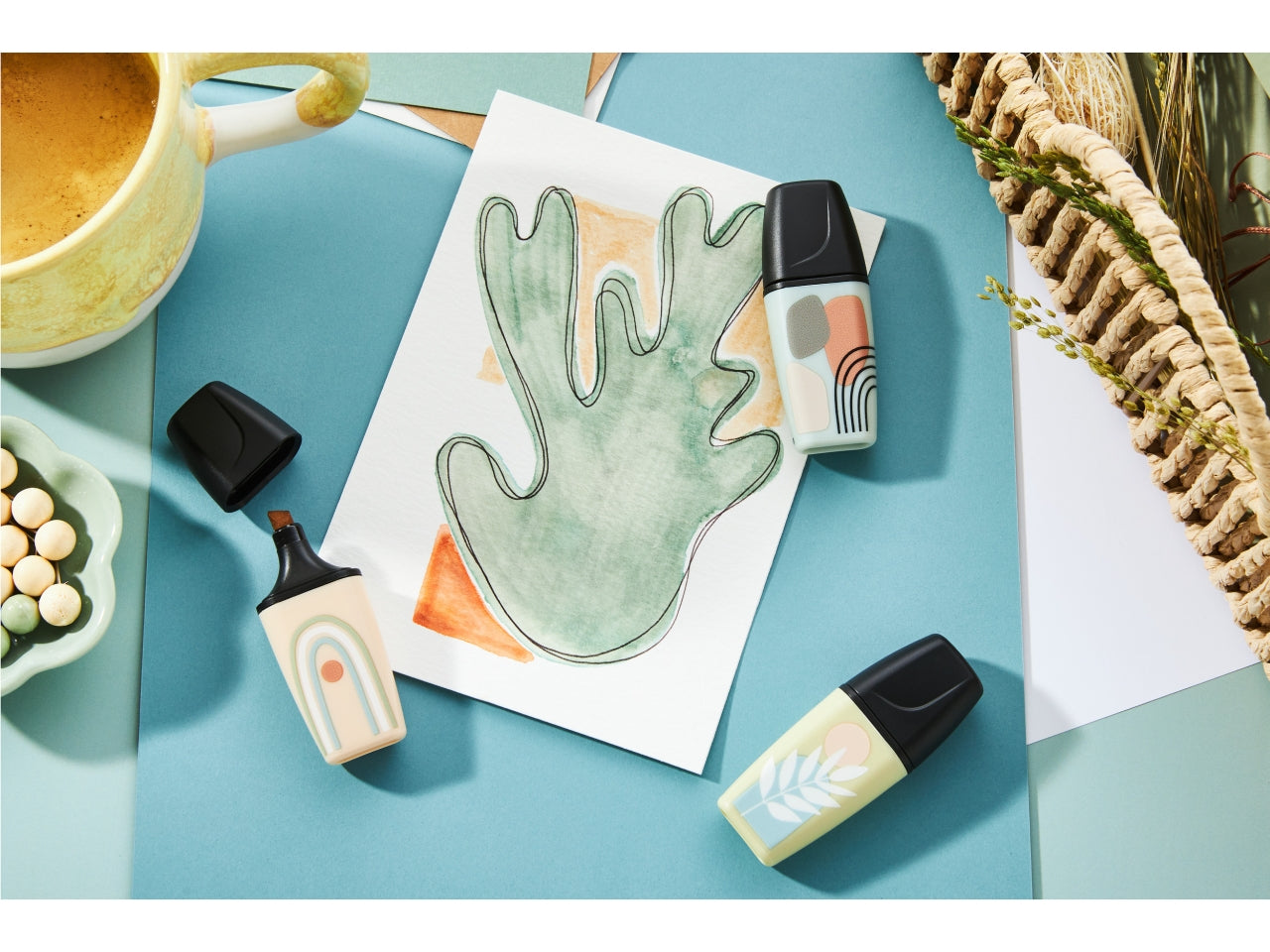 Stabilo boss evidenziatori mini naturevibes astuccio in cartone da 5 colori