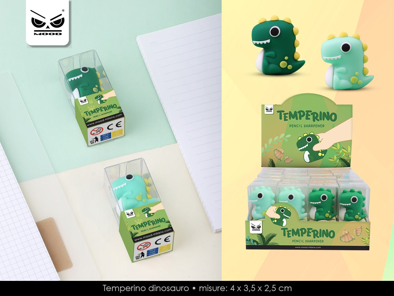 Dinosauro temperino con contenitore $