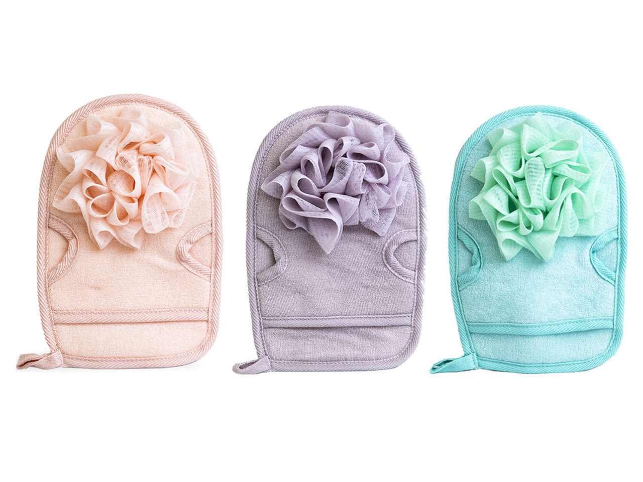 Idc institute guanto da bagno double face colori assortiti