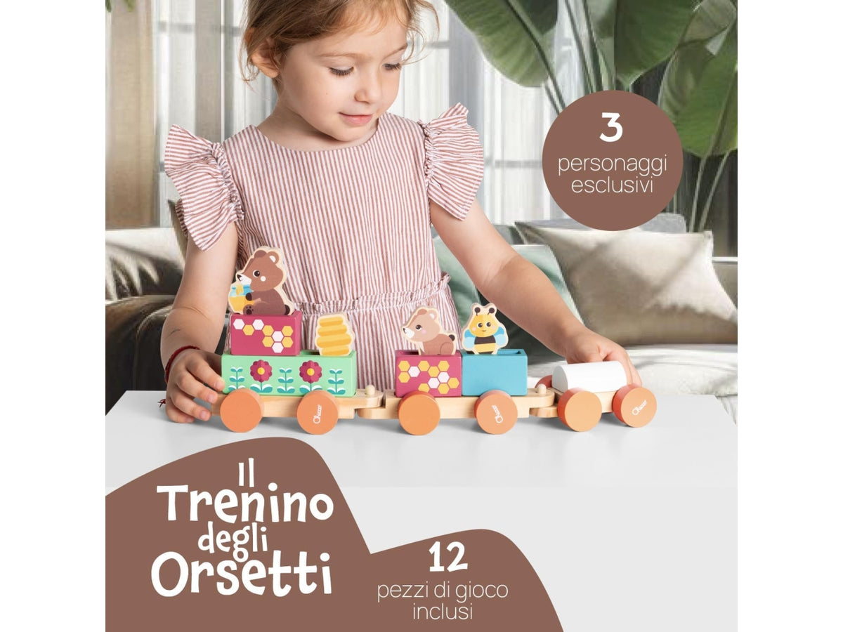 Chicco gioco legno treno degli degli orsetti