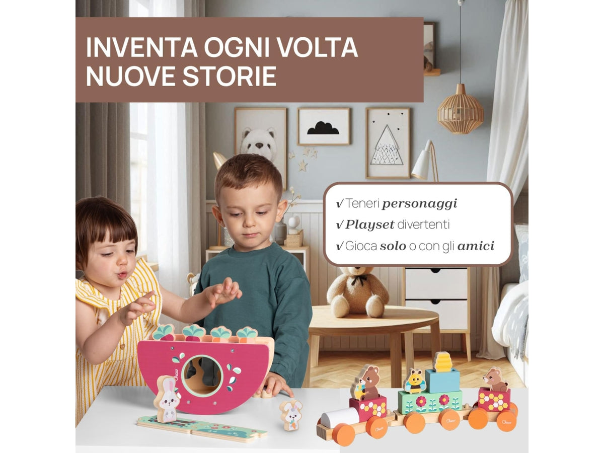 Chicco gioco legno treno degli degli orsetti