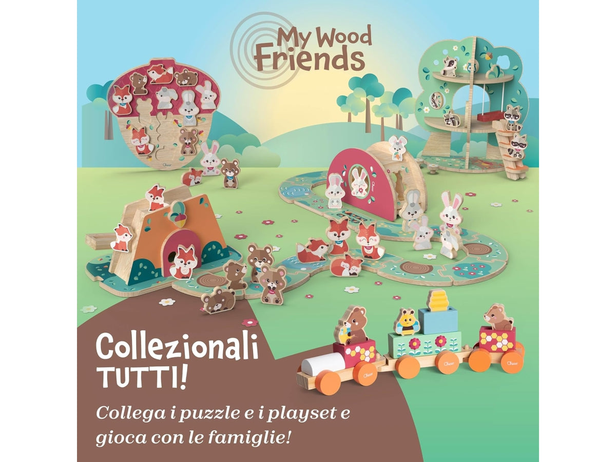 Chicco gioco legno set 2 conigli papa'