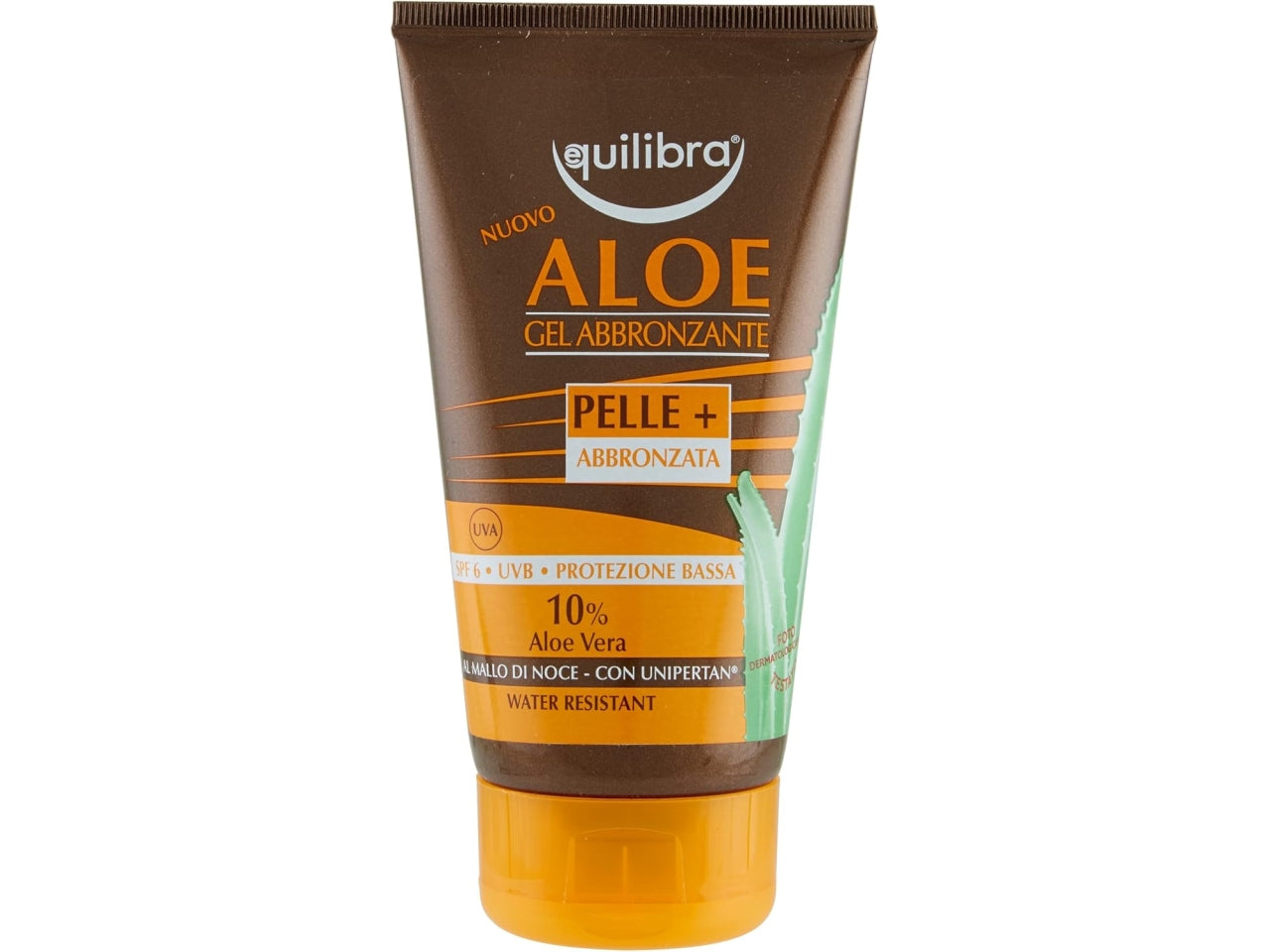 Equilibria aloe gel abbronzante spf6 uvb protezione bassa water resistent
