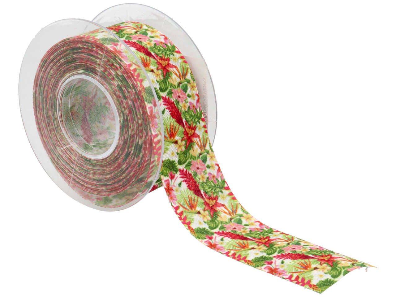 Nastro henry tropical flowers 40mmx15mt bianco