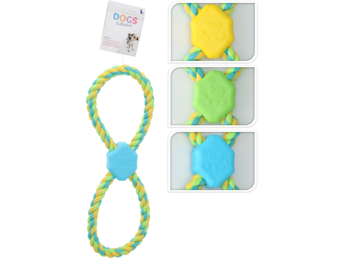 Gioco per cani corda/tpe 28x11cm in 3 assortimenti