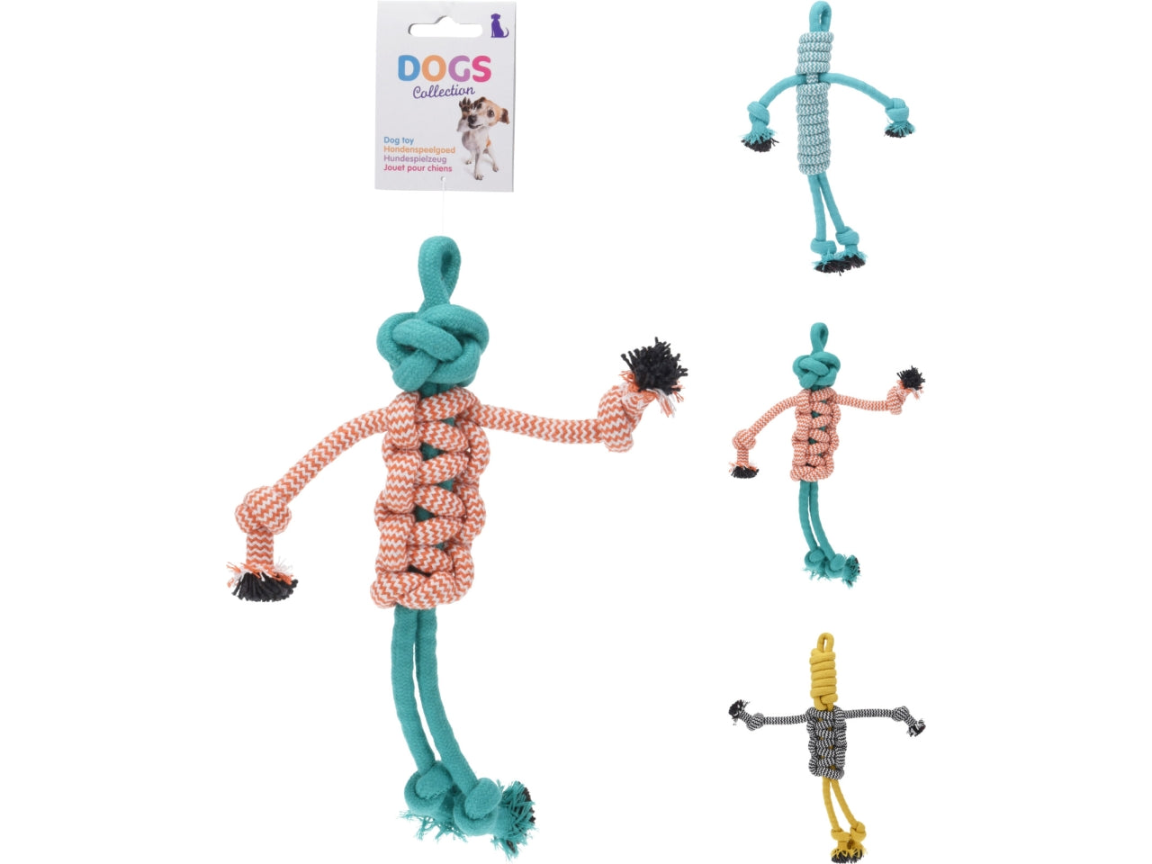 Gioco per cani corda in cotone 32cm in 3 assortimenti