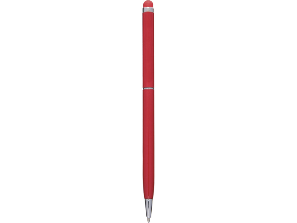 Penna a sfera con touch screen in alluminio color rosso