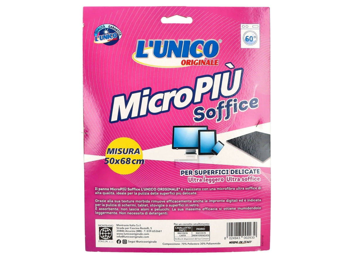 Panno in microfibra micropiú soffice 50x68cm