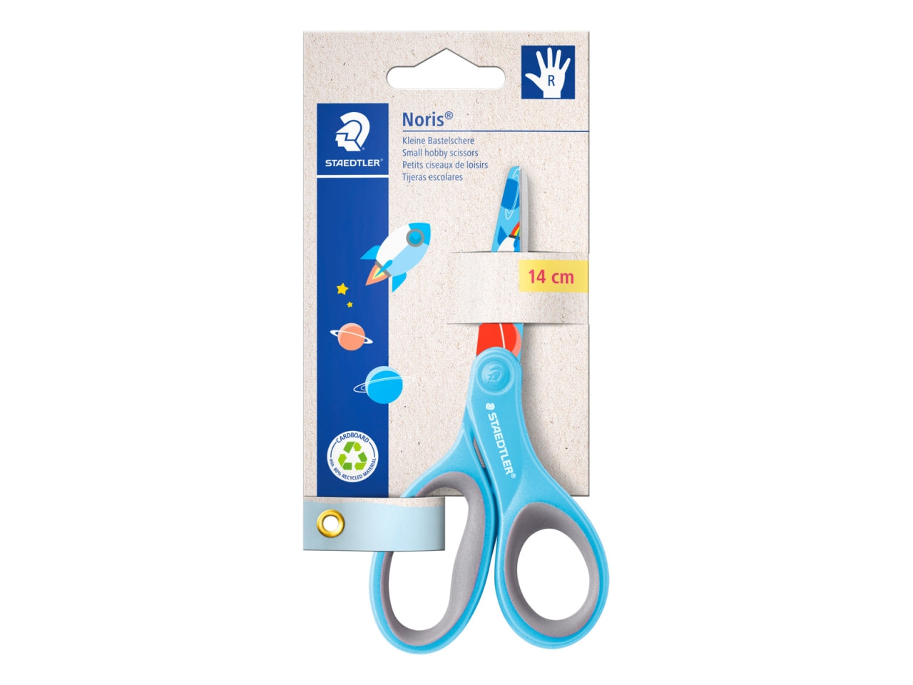 Forbici noris con punte arrotondate e lama decorata 14cm