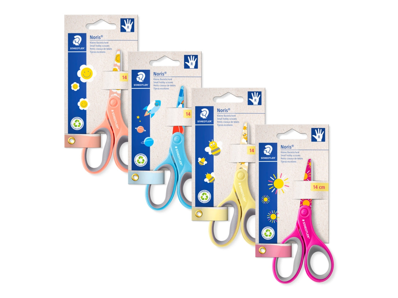 Forbici noris con punte arrotondate e lama decorata 14cm
