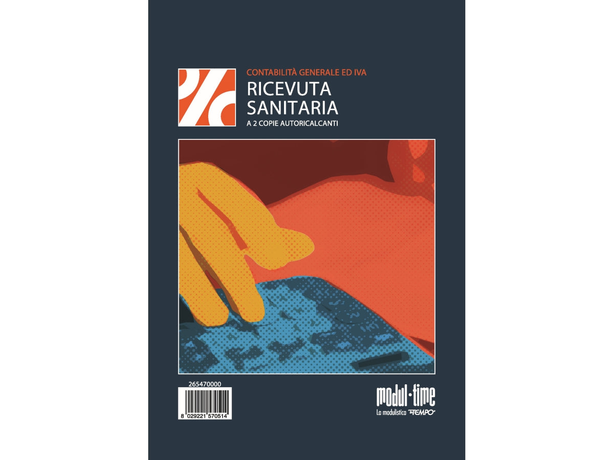 Ricevuta sanitaria 50x2 copie autoricalcante 21,5x14,8cm