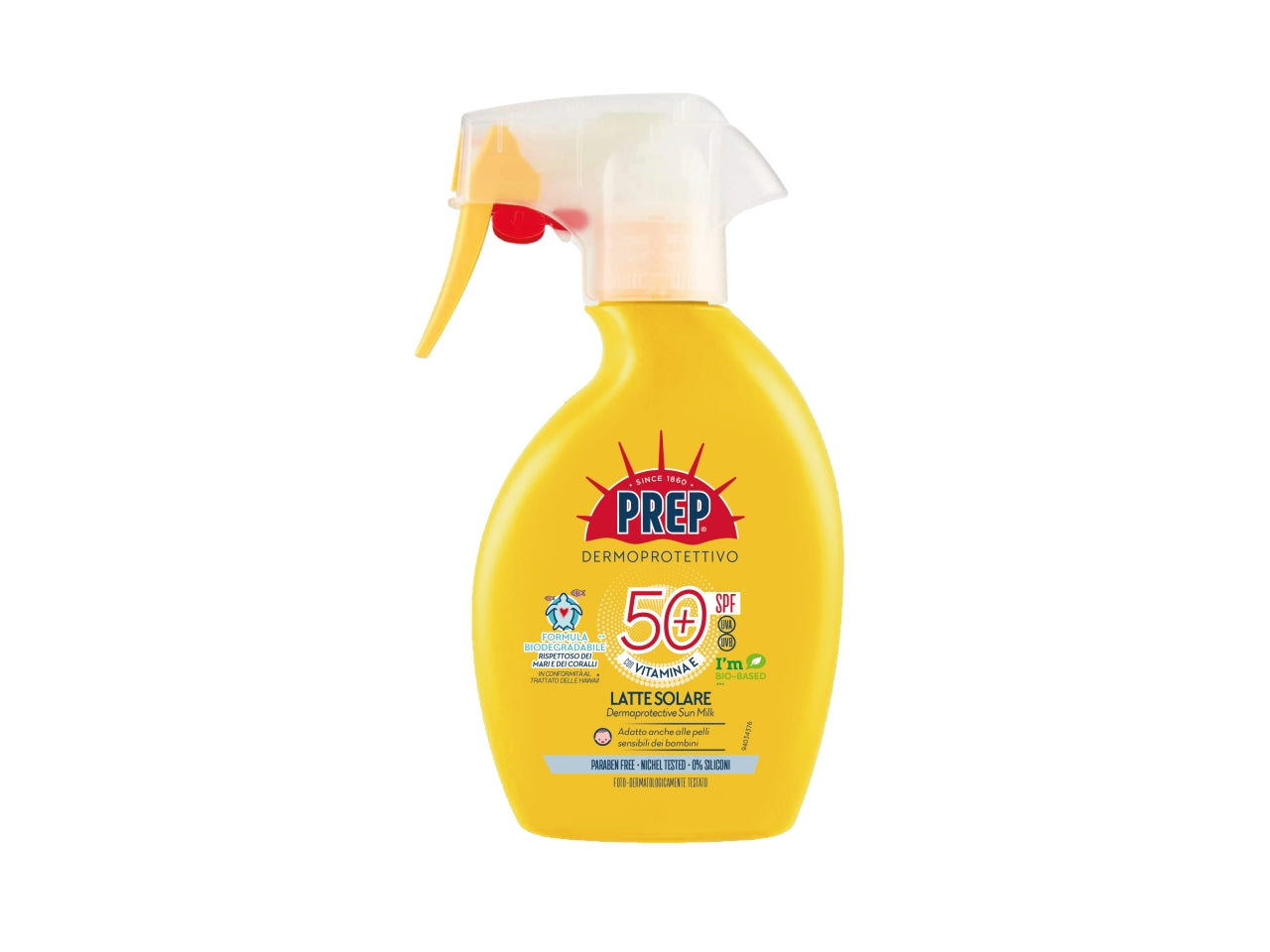 Prep trigger latte solare dermoprotettivo spray spf50 con vitamina E 200ml