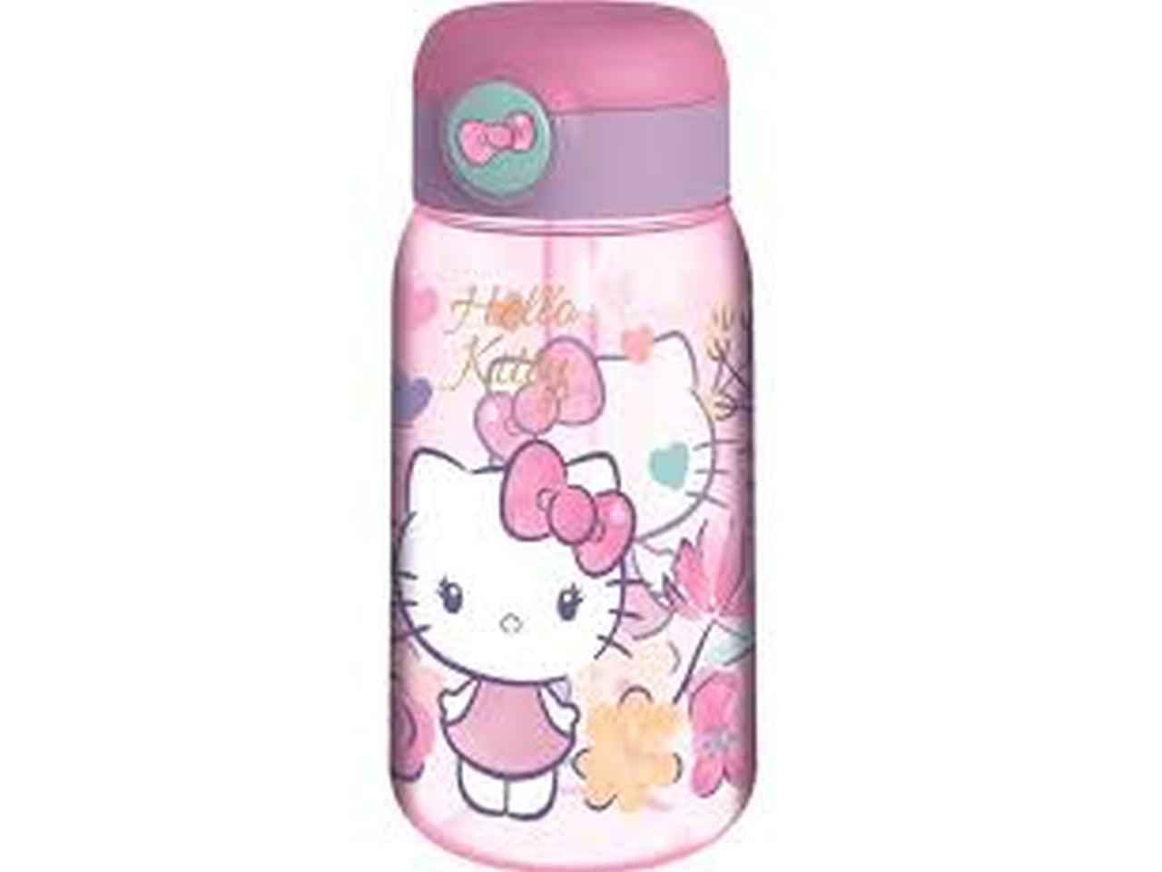 Hello kitty borraccia con cannuccia pop up 510ml