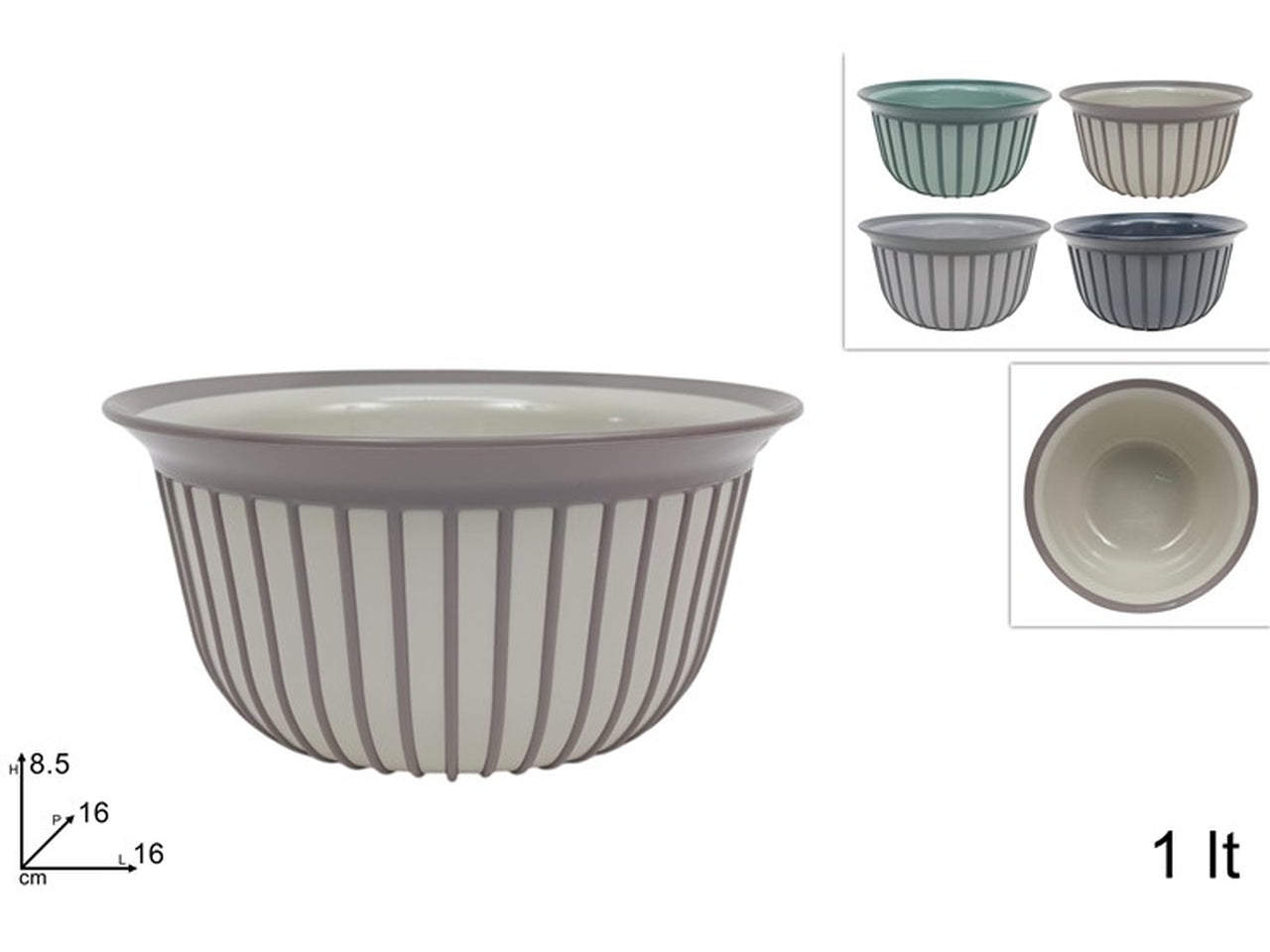 Coppetta plastica Lt in 4 colori assortiti
