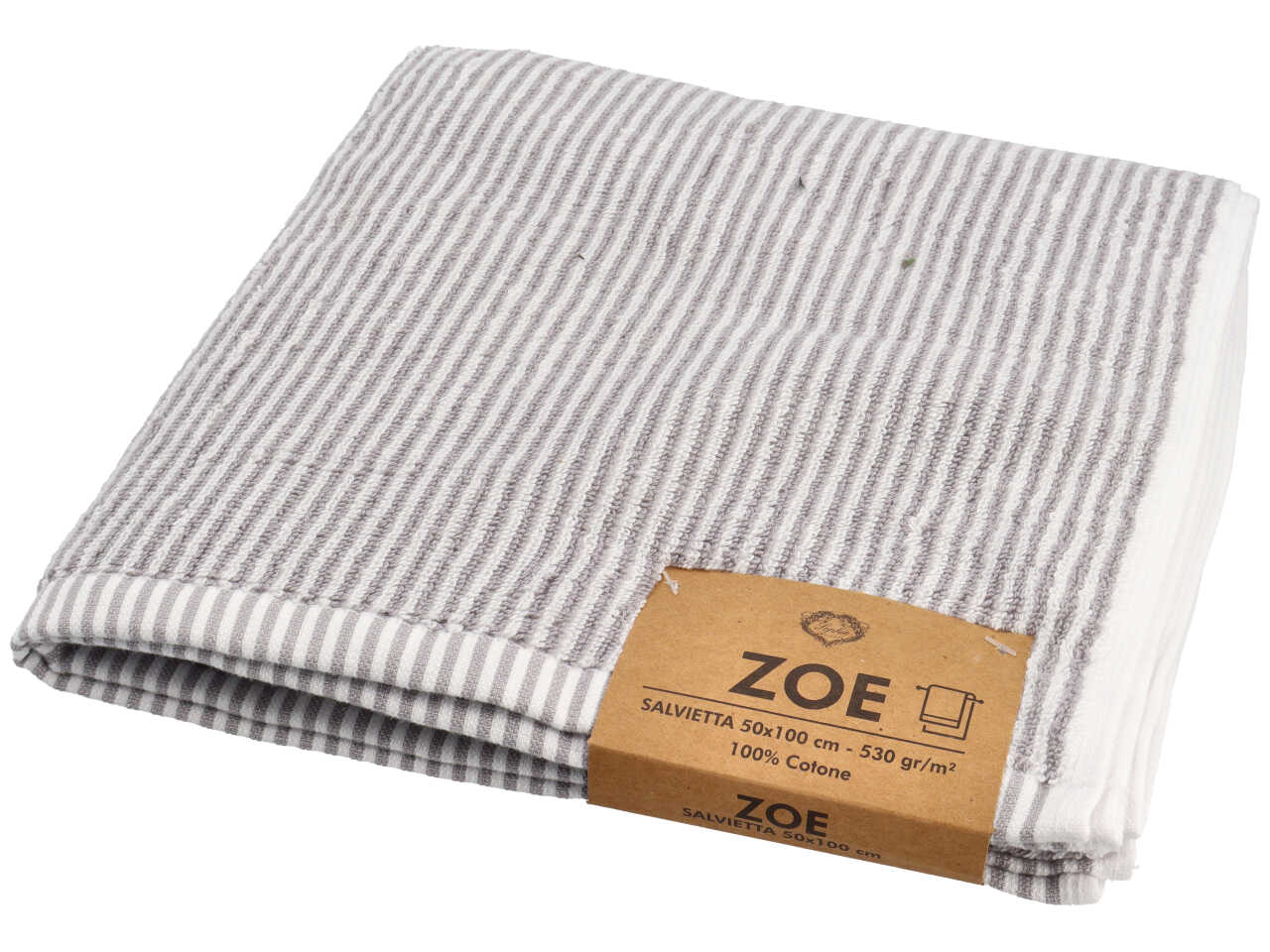 Salvietta linea Zoe 50x100cm di colore grigio