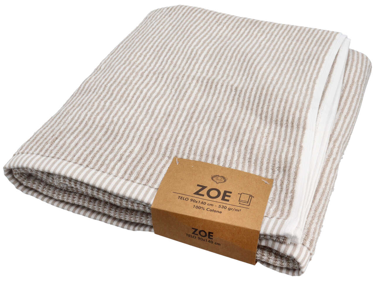 Telo linea Zoe 90x140cm di colore tortora