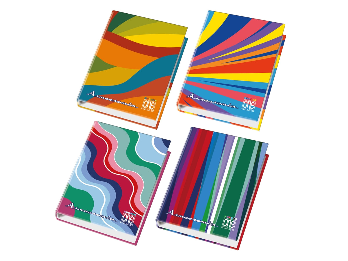 Armocromia raccoglitore A4 con 4 anelli diametro 3cm 26x32 grafiche assortite