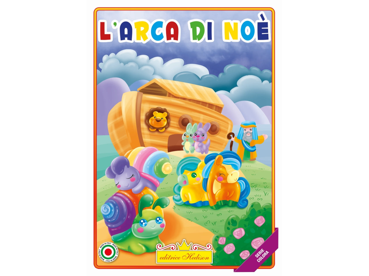 Libro da leggere e colorare l'arca di noe'