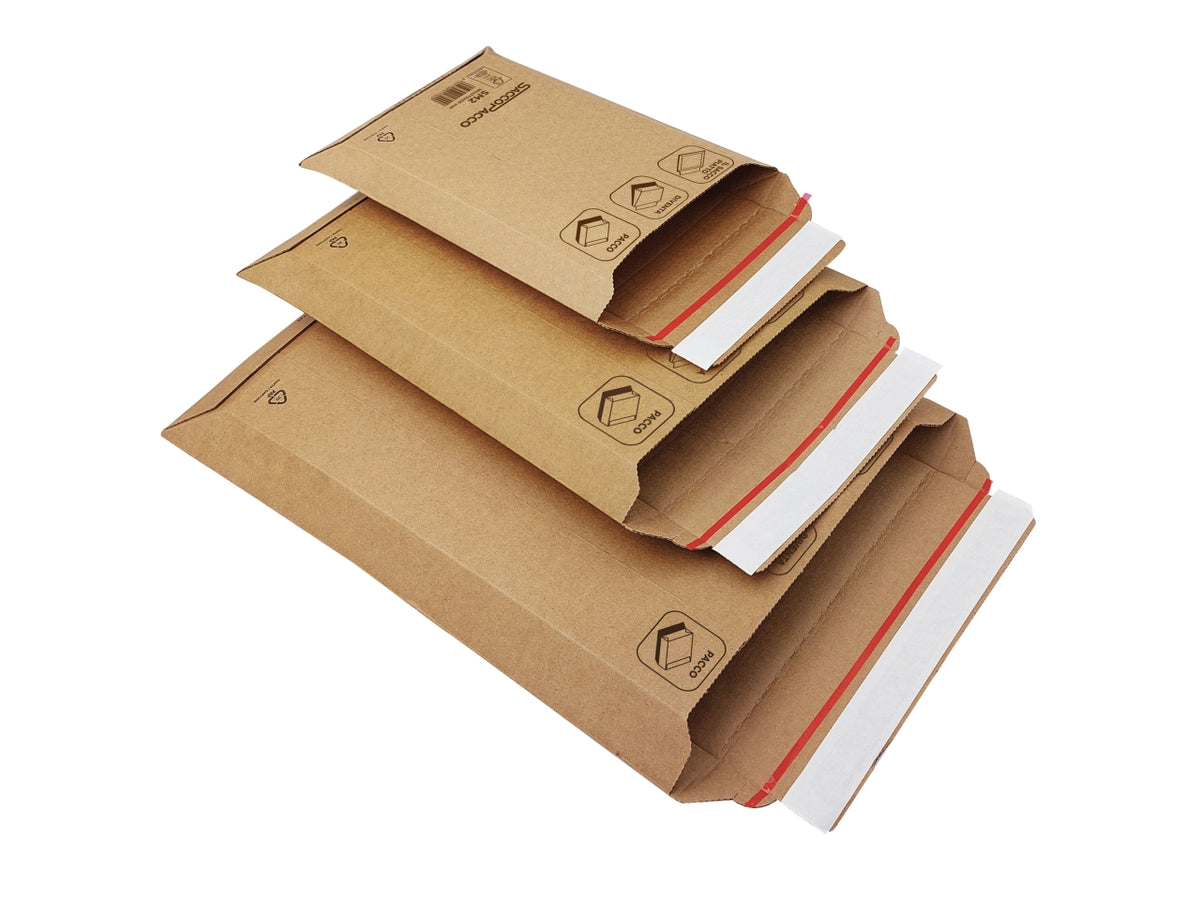 Sacchetti in cartone per spedizione SM2 con soffietto 18,5x27x5cm confezione 25 pezzi