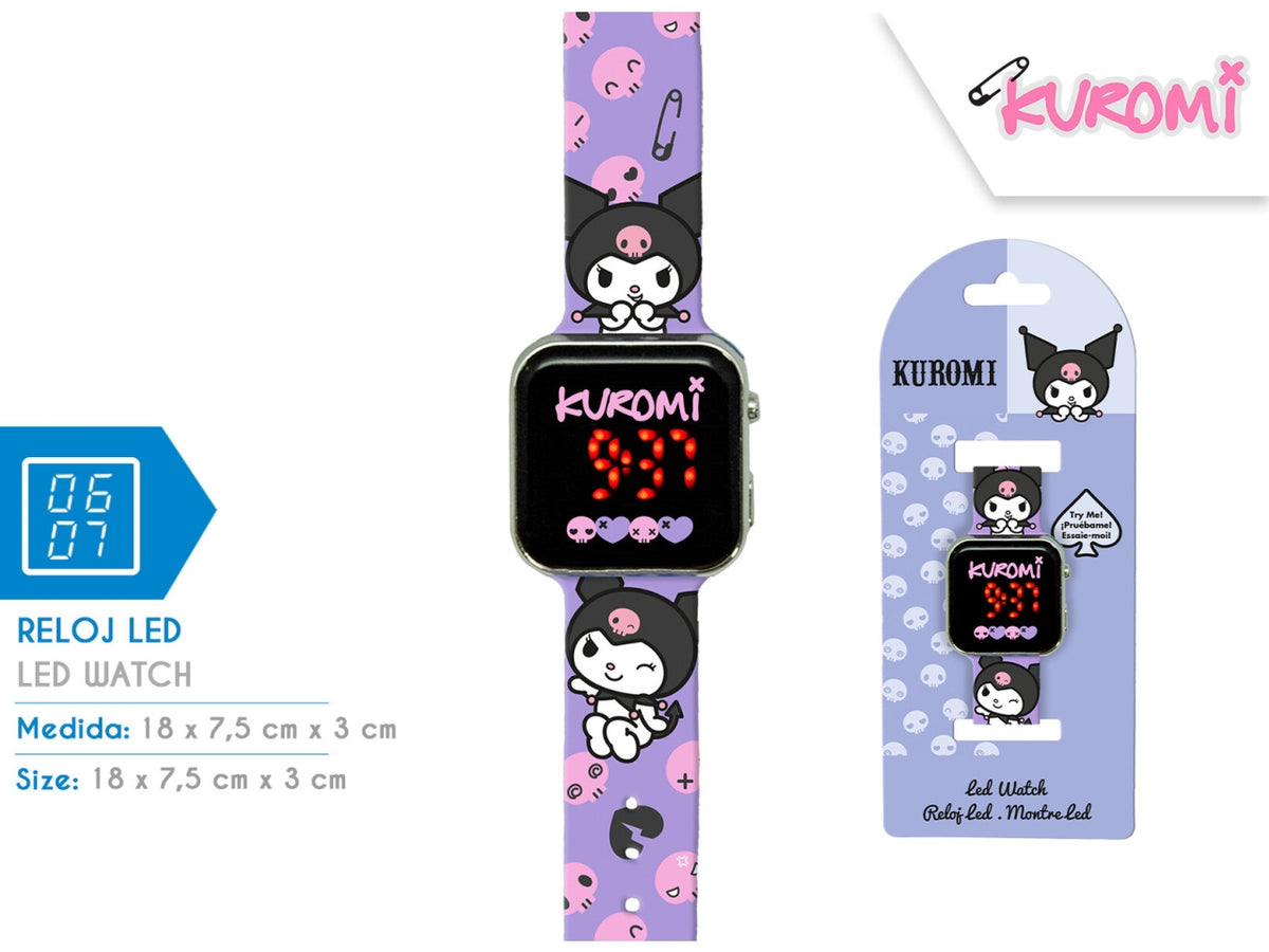 Kuromi orologio led