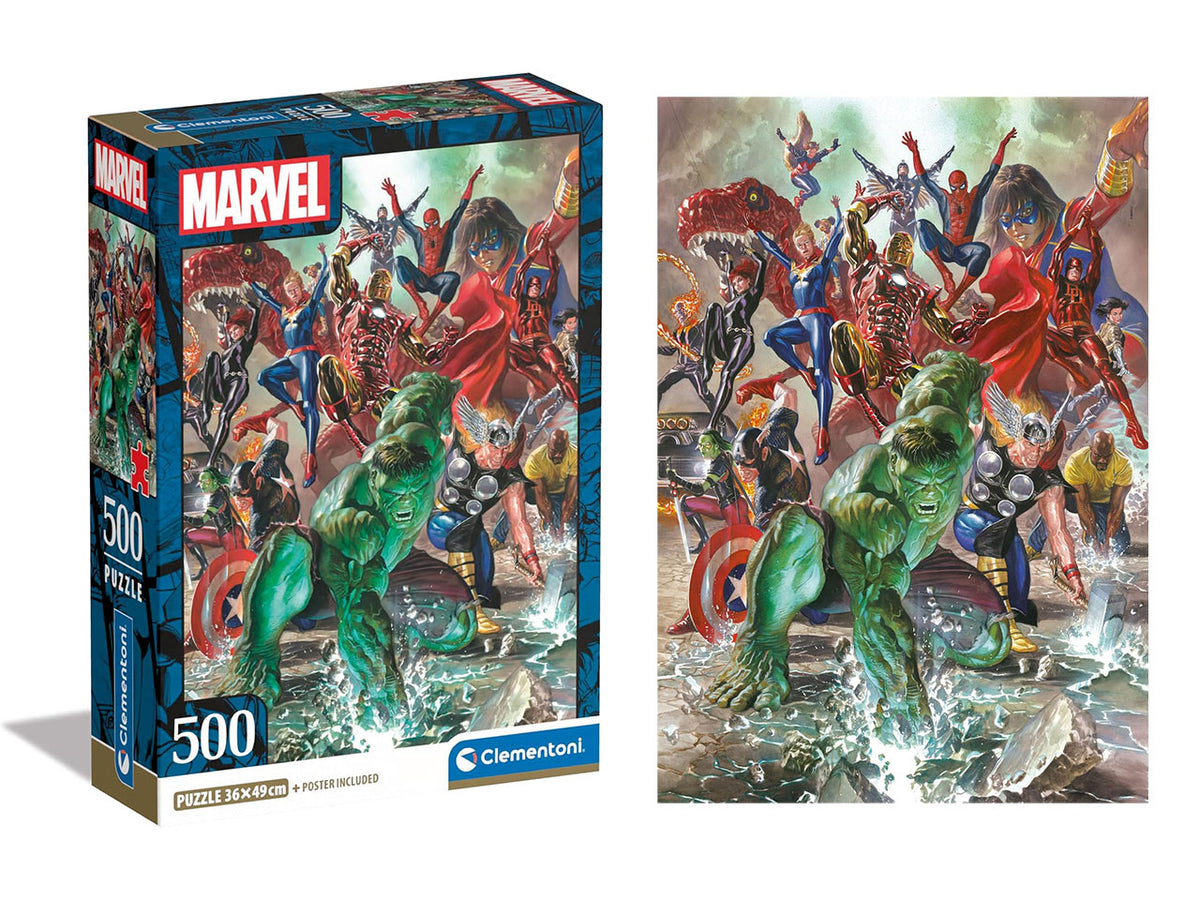 Puzzle 500pezzi Marvel compact box