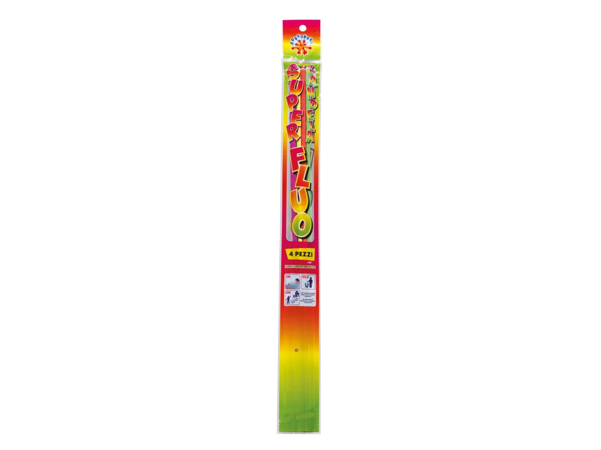 Super candela fluo confezione da 4 pezzi