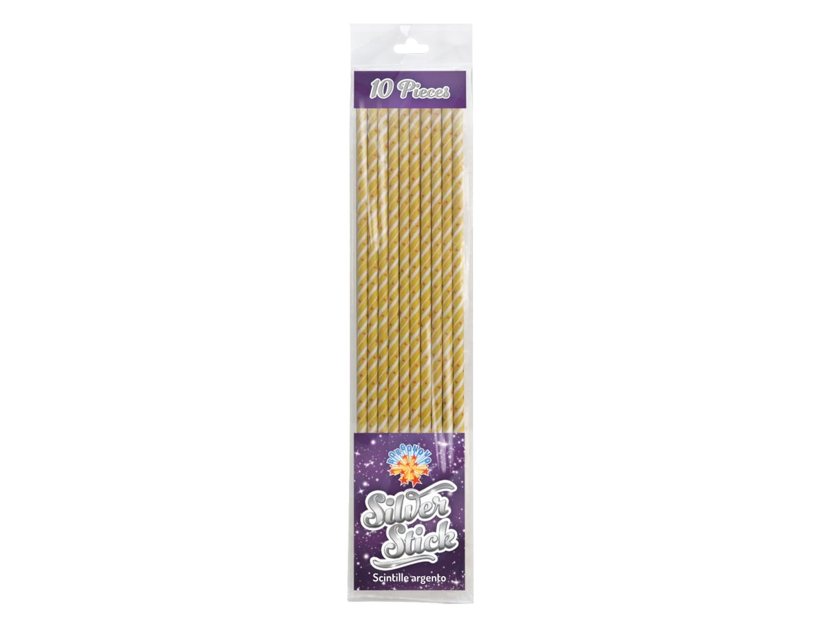 Silver stick fontane a bengala confezione 10 pezzi