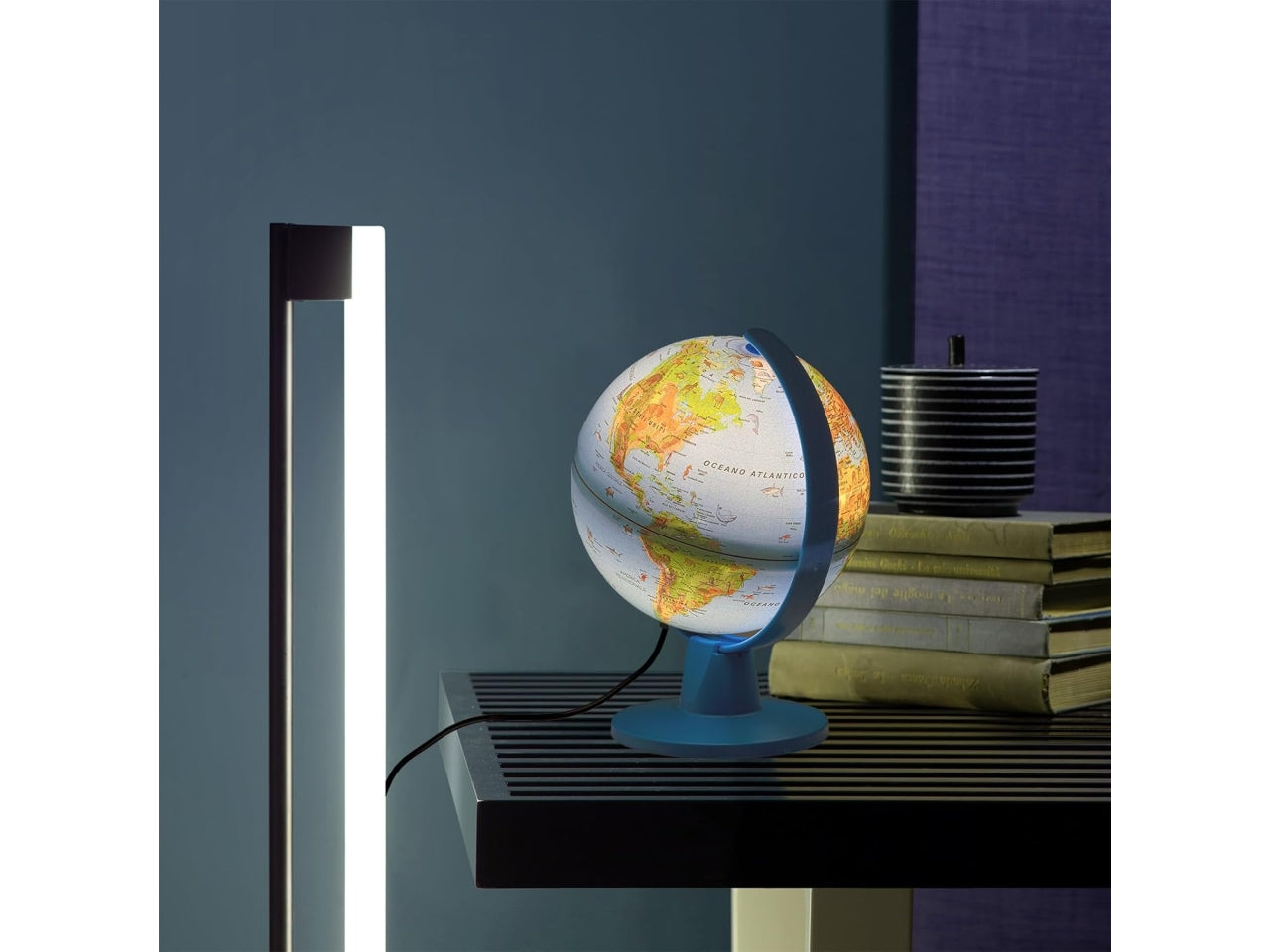 Mappamondo 16cm safari con luce 5v
