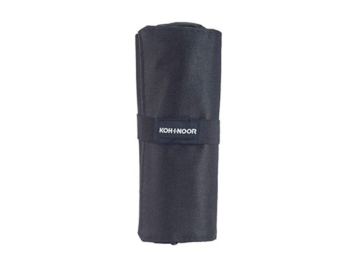 Astuccio arrotolabile vuoto con 24 scomparti nero