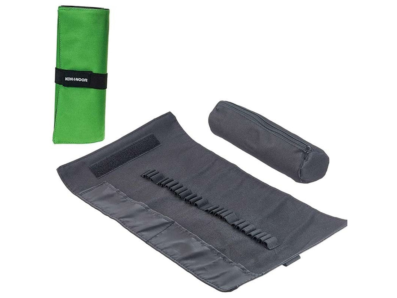 Astuccio arrotolabile vuoto con 24 scomparti verde