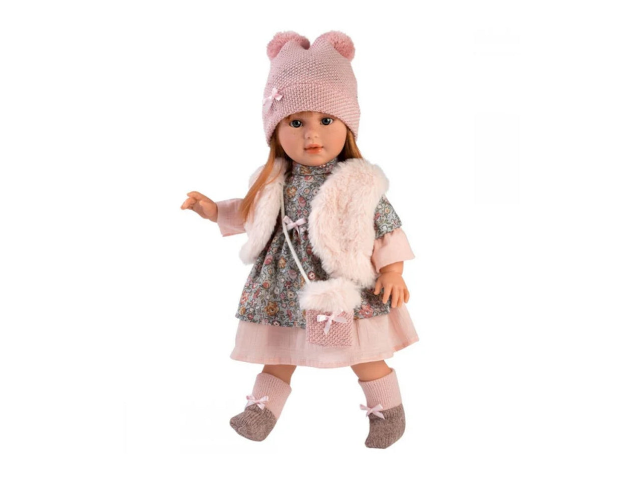 Abito fiorato con gilet 40cm