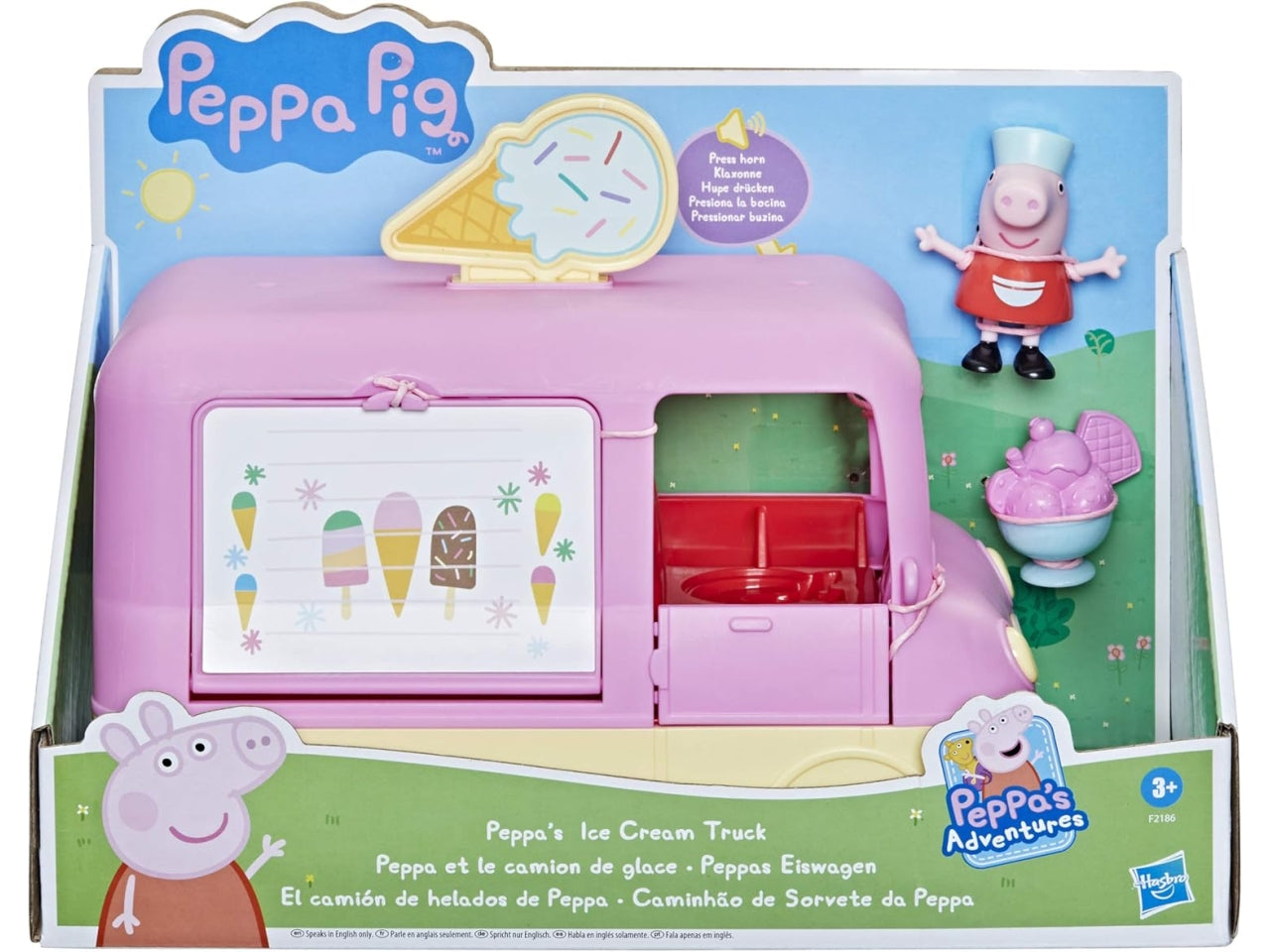 Peppa pig furgone dei gelati con personaggi